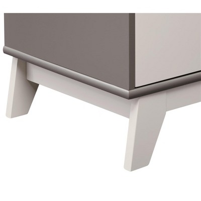 Gray Double Nursery Dresser with Soft Close Drawers