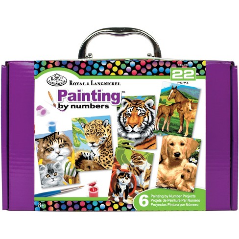 4pk Paint-by-number Canvas Board Kit Florals - Mondo Llama™ : Target