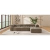 122" Modern L-Shaped Sectional Sofa with High-Density Foam, Chaise Lounge, Fully Assembled Right-Hand Facing, No Assembly Needed - 3 of 4