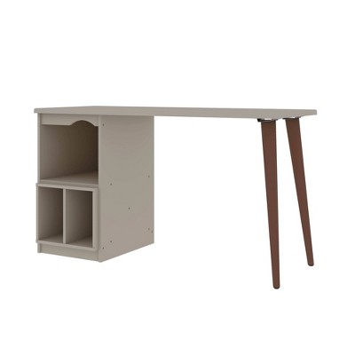 Hampton 54'' Off-White Mid-Century Modern Home Office Desk