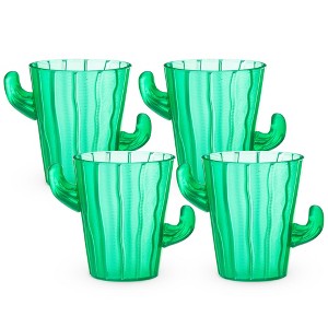 True Zoo Cactus Tequila Shot Glasses - Novelty Succulent Party Funny Cute Shot Glass Set, Unique Shooters in Green - 1 of 4