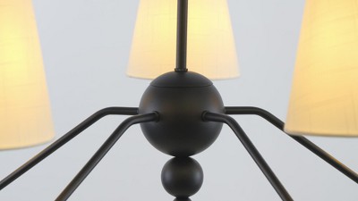 Skylar 32" Black Iron 5-Light Classic Minimalist Chandelier