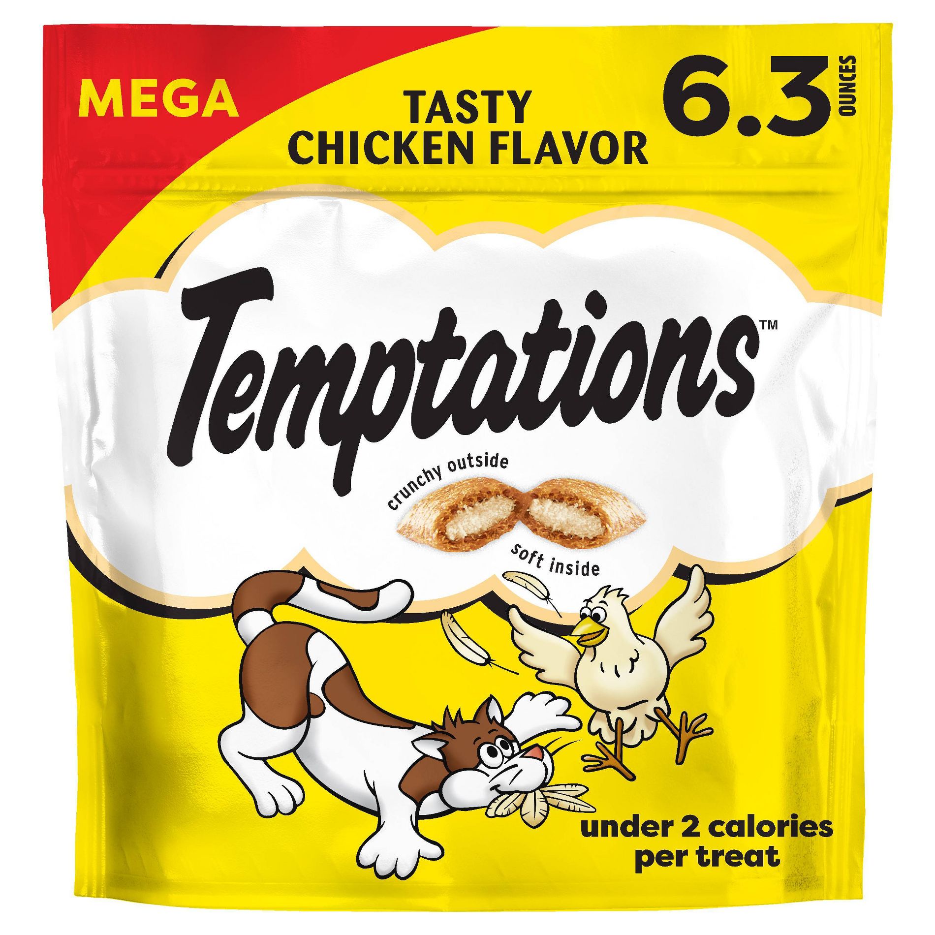 Temptations Classic Tasty Chicken Flavor Crunchy Cat Treats - 6.3oz