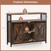 Costway Industrial Buffet Sideboard Cabinet with Spacious Table Top Adjustable Shelves - image 3 of 4