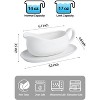 Aoibox Ceramic Gravy Boat with Saucer Tray - 17 oz Sauce Server for Gravy, Broth, Salad Dressing, Creamer - Spill-Resistant, Lead-Free - 2 of 4