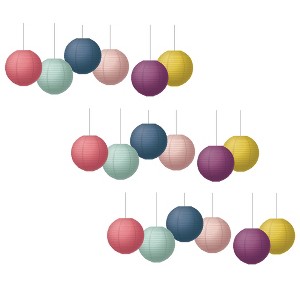 Teacher Created Resources® Oh Happy Day 8" Paper Lanterns, 6 Per Pack, 3 Packs - 1 of 2