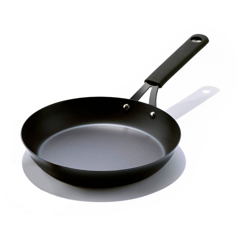 OXO 10&#34; Steel Open Frypan with Silicone Sleeve Black, 1 of 12