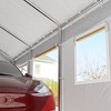 Whizmax Heavy Duty Steel Outdoor Carport,Storage Boat Shed Canopy Garage Car Shelter With 4 Window Sidewalls And 4 Doors - 4 of 4