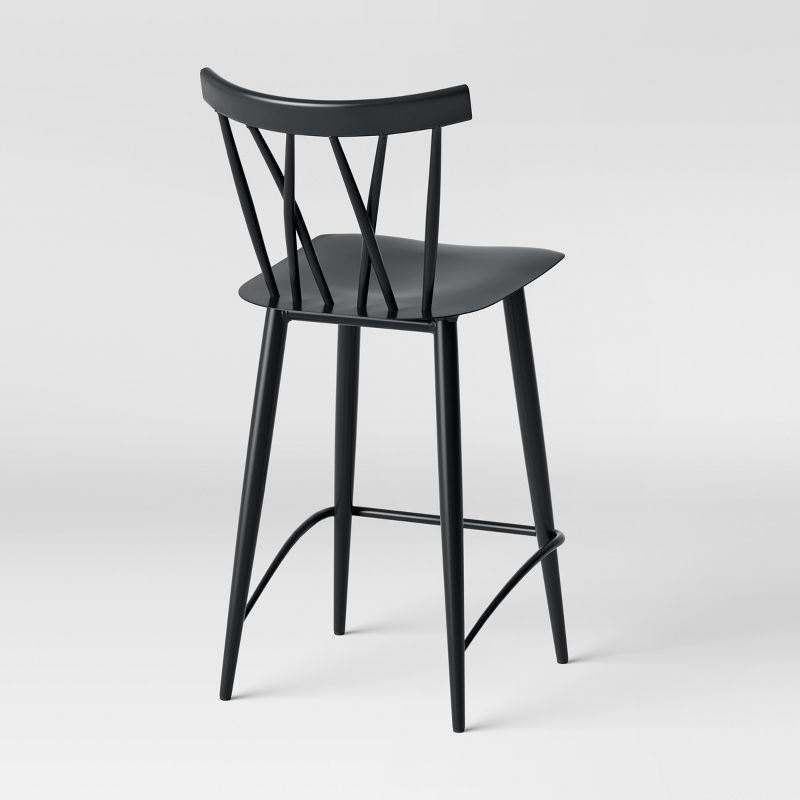 Set of 2 Becket Metal X Back Counter Height Barstool Black - Threshold&#8482;, 5 of 7