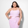 Women's Rose Pointelle Halter Pullover Sweater - Wild Fable™ - 2 of 3