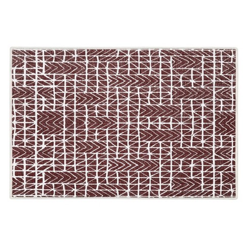 Sussexhome Lattice Collection Cotton Heavy Duty Low Pile Area Rug