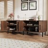 66" Modern TV Stand with 4 Doors,Adjustable Shelves & Cable Management,Media Console Storage Cabinet for Living Room-Baofuwish - 2 of 4
