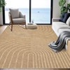 Modern Rainbow Easy Jute Area Rugs, Washable Natural Contemporary Indoor Outdoor Carpet for Living Room Bedroom Office Farmhouse Patio Backyard RV - 3 of 3