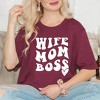 Simply Sage Market Women's Wife Mom Boss Wavy Heart Short Sleeve Graphic Tee - 2 of 3
