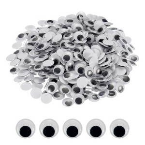 Unique Bargains Self-Adhesive Mini Plastic Craft Wiggle Eyes 500 Pcs - 1 of 4