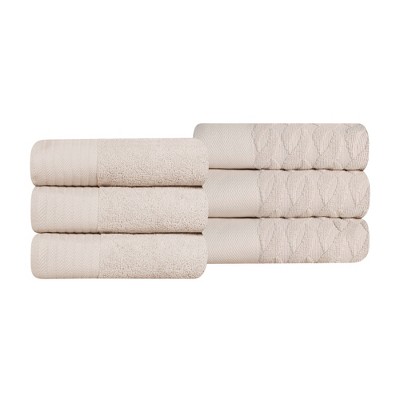 Premium Cotton Herringbone Medium Weight Bathroom Towel Set by Blue Nile Mills