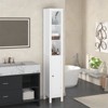 FONTOI Storage Cabinet with Adjustable Shelves, Slim Cabinet with Anti-Tip with Open compartments for Small Spaces, White, 11.81"*66.93"*11.81" - 4 of 4
