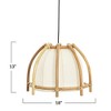 Storied Home Rattan and Cotton Pendant Lamp - 2 of 4