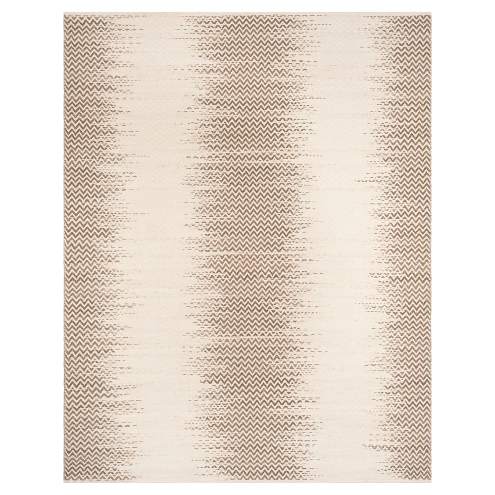 Brown/Ivory Abstract Hooked Area Rug - (8'X10') - Safavieh
