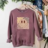 Simply Sage Market Women's Fall Checkered Smiley Gildan Sweatshirt - 2 of 2