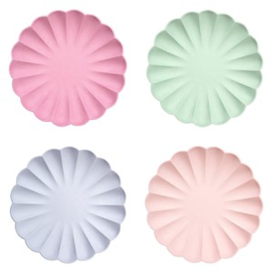 Meri Meri Large Multicolour Compostable Plates (Pack of 8) - 1 of 4