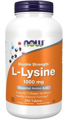 Double Strength L-Lysine 1,000 mg by Now Foods  -  250 Tablet