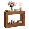 47" Farmhouse Console Table, Rustic Minimalist Vintage Entryway Table with Open Shelves, Wooden Storage Table for Living Room Hallway Foyer Bedroom - 4 of 4