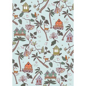 RoomMates Calypso Jungle Blue Peel and Stick 1pc Wallpaper - 1 of 4