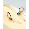 Molenia Heart Birthstone Drop Earrings for Women: 925 Sterling Silver hypoallergenic Huggie Dainty Jewelry Christmas Anniversary Birthday Gift for Mom - 3 of 4