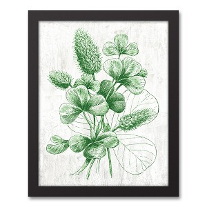 Creative Products Clover Graphic Botanical 12.73 x 15.73 Black Framed Canvas - 1 of 4