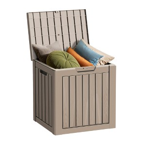 Decksplore 35/50/90/100Gal Deck Box, Outdoor Storage Box, Patio Gardening Tools, Water and UV Resistant for Patio - 1 of 4