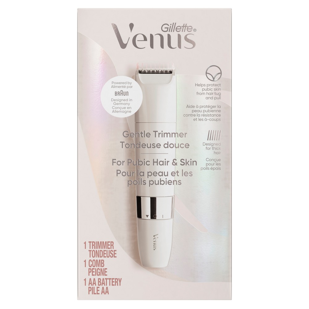 Photos - Hair Clipper Venus for Pubic Hair & Skin Gentle Trimmer + 1 Attachment Comb - 2pk 