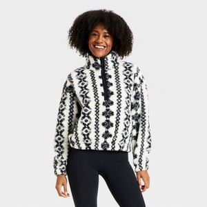 Women's High Pile Fleece 1/2 Zip Pullover Jacket - All In Motion™ - 1 of 4