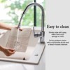 Aoibox Placemats Set of 4 - Woven Vinyl Dining Table Mats, Easy Clean & Washable for Indoor and Outdoor Use, Stylish Caramel Color - 4 of 4
