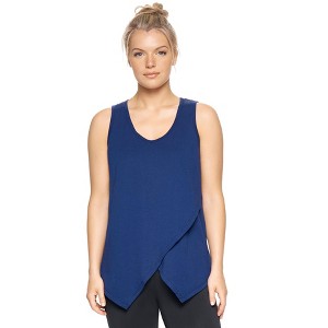 Expert Brand USA-Made Women's MoCA™ Cotton Blend Front Tie Tank Top - 1 of 4
