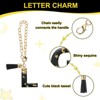 Unique Bargains Resin Lightweight Decorative Tassel Keychain Handle Charm Black with Gold Foil 1 Pc - 3 of 4