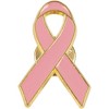 Juvale 24 Pack Breast Cancer Awareness Ribbon Lapel Pins for Charity Recognition, Survivor Campaign, Pink 1.2 x 0.6 in - 4 of 4