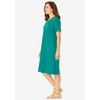 Woman Within Plus Size Perfect Short-Sleeve V-Neck Tee Dress - 4 of 4