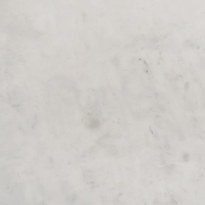 Astoria White Marble and Wood Round End Table