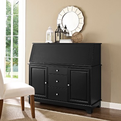 Sullivan Secretary Desk Black - Crosley