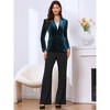 INSPIRE CHIC Women's Velvet Notched Lapel Long Sleeve One Button Dressy Office Blazers - 4 of 4