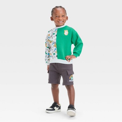 Toddler Boys' 2pc Disney Mickey Mouse & Friends Pullover Top and Shorts Bottom Set - Green