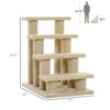 Mewoofun 25" 4-Step Multi-Level Carpeted Cat Scratching Post Pet Stairs,25"*17"*23.5" - 2 of 4