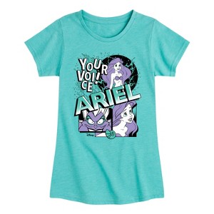 Girls' - Disney - Ariel Pop Fitted Short Sleeve Graphic T-Shirt - 1 of 4