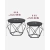 Small Coffee Table Set of 2, Round Coffee Table with Steel Frame, Side End Table for Living Room - 3 of 4