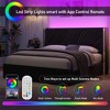 KIGFTSOD Modern Upholstered LED Bed Frame with Storage Drawers - 3 of 4