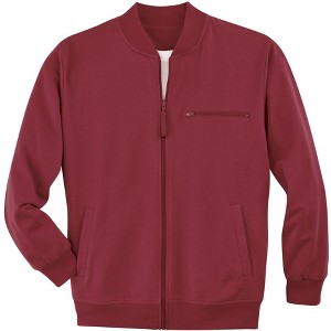 Collections Etc Men's Fleece Zip-Front Long Sleeve Jacket with Pockets - 1 of 4