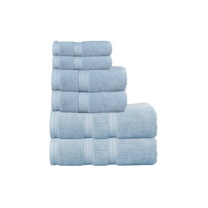 Home Weavers Elegance Essentials 550GSM 100% Cotton Zero Twist Super Absorbent Bath Towel Set - 1 of 4