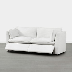 Spruce & Spring Power Reclining Sectional Sofa Couch, Cream-Loveseat - 1 of 4