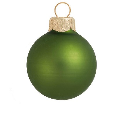 Northlight 28ct Matte Glass Ball Christmas Ornament Set 2" - Lime Green